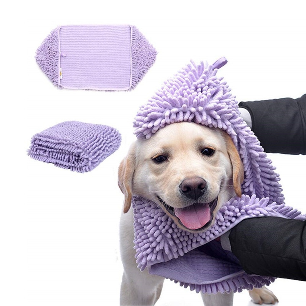 Dog Towel Super Absorbent Pet Bath Towel Microfiber Dog Drying Towel - Picture 2 of 4